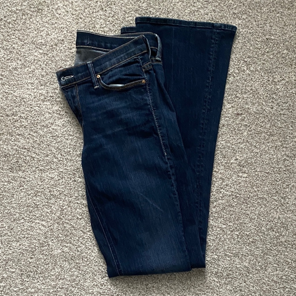 MOTHER Dark Blue Boot Cut Jeans